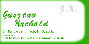 gusztav machold business card